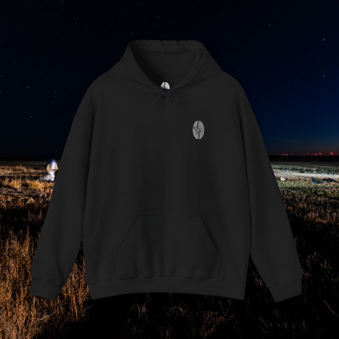 Waterfowl Coffee Heritage Hoodie with front chest logo