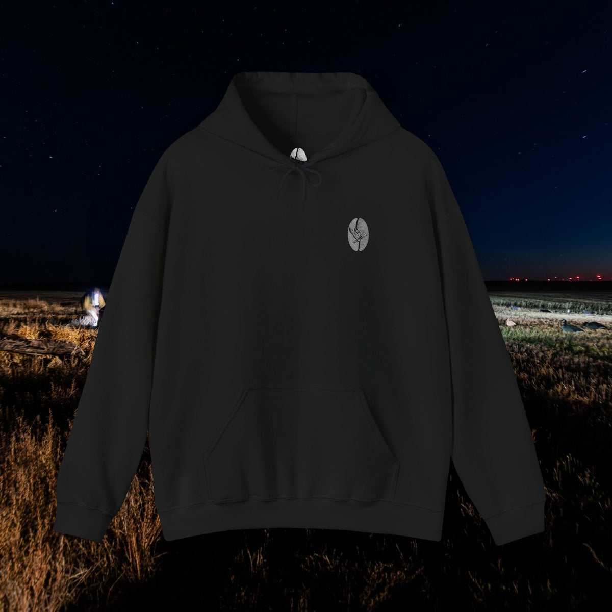Waterfowl Coffee Heritage Hoodie with front chest logo