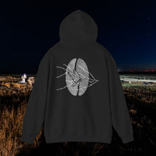 Waterfowl Coffee Heritage Hoodie in Black, back print detail