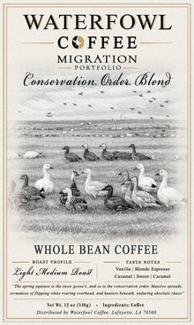 Conservation Order Blonde Espresso · 12 oz whole bean in kraft bag