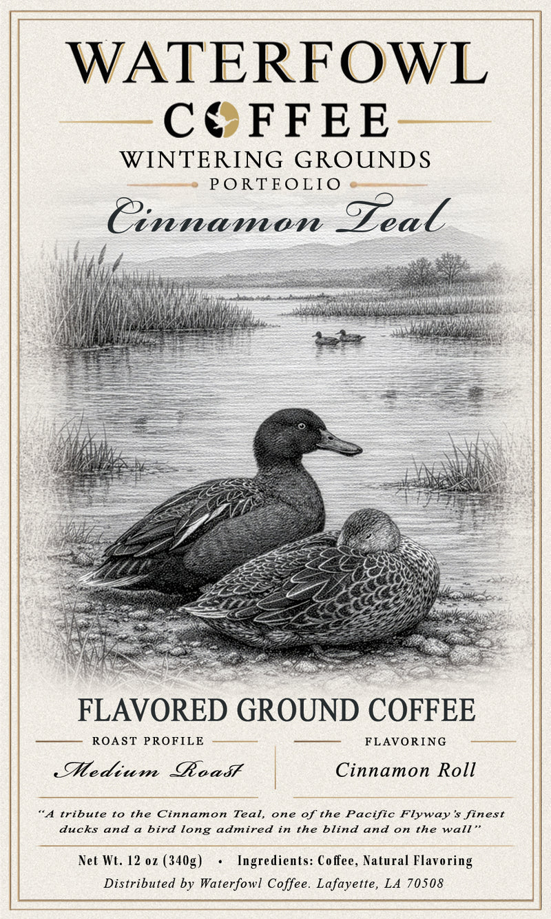 Cinnamon Teal Cinnamon Roll · 12 oz ground in kraft bag