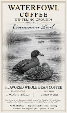 Cinnamon Teal Cinnamon Roll · 1 lb whole bean in kraft bag
