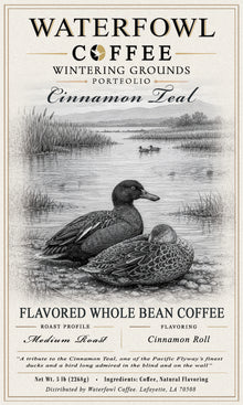 Cinnamon Teal Cinnamon Roll · 5 lb whole bean in kraft bag