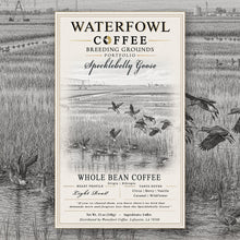 Specklebelly Goose Ethiopia Single Origin · 12 oz whole bean, label over artwork