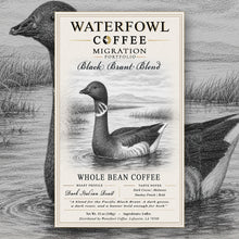 Black Brant Italian Roast · 12 oz whole bean, label over artwork
