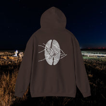 Waterfowl Coffee Heritage Hoodie in Dark Chocolate, back print detail